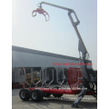 America Hot Selling Zm10006 10tons Heavy Duty Forest Log Trailer with Crane